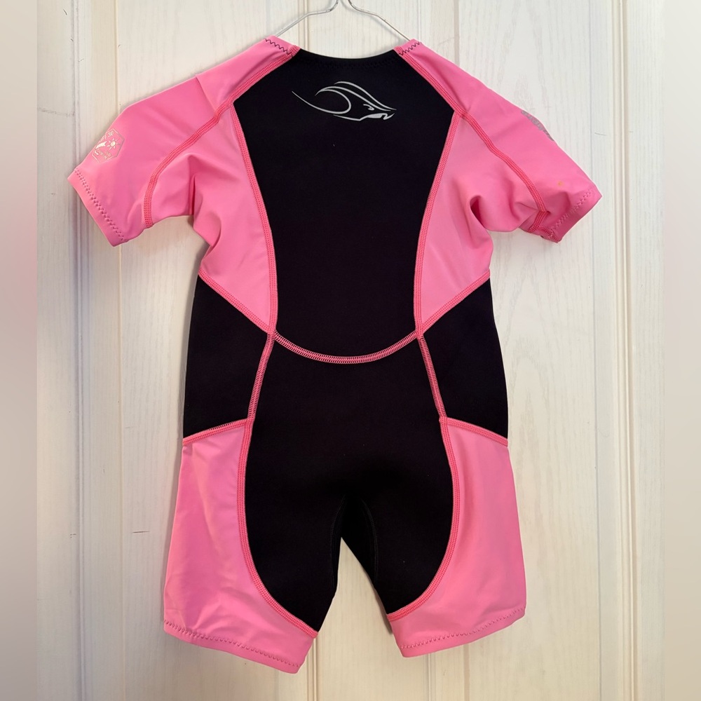 Aqua Pink and Black Rashguard Swimwear